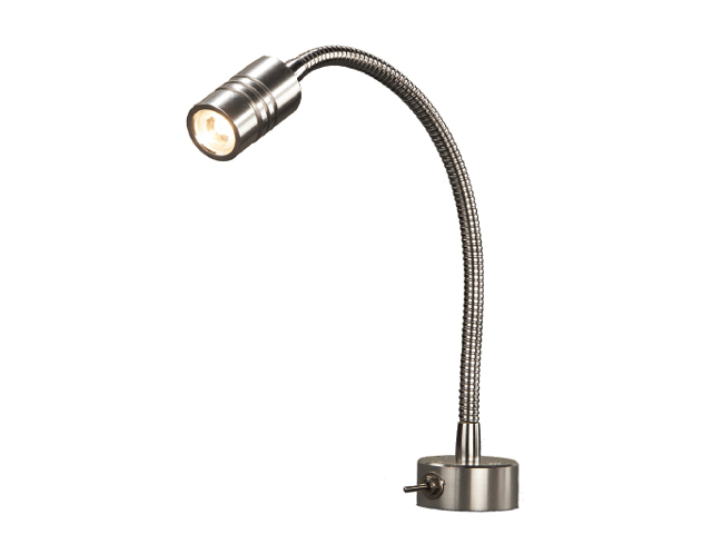 LED leselampe m/fleksibel arm, varmhvit