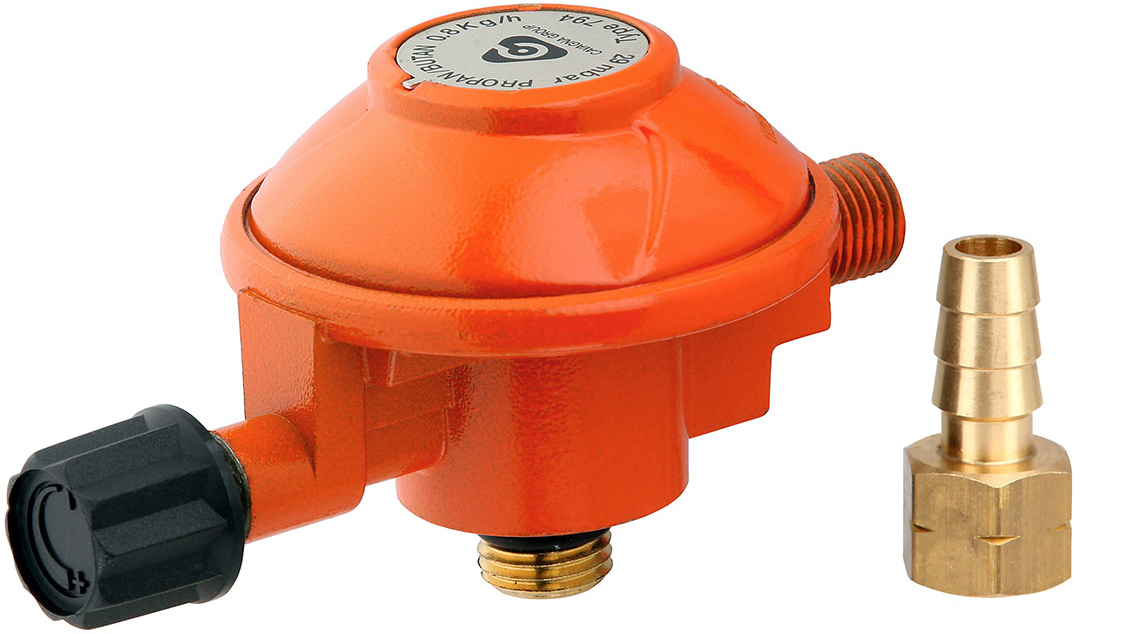 Gassregulator M14 m/gjengetapp og slangestuss