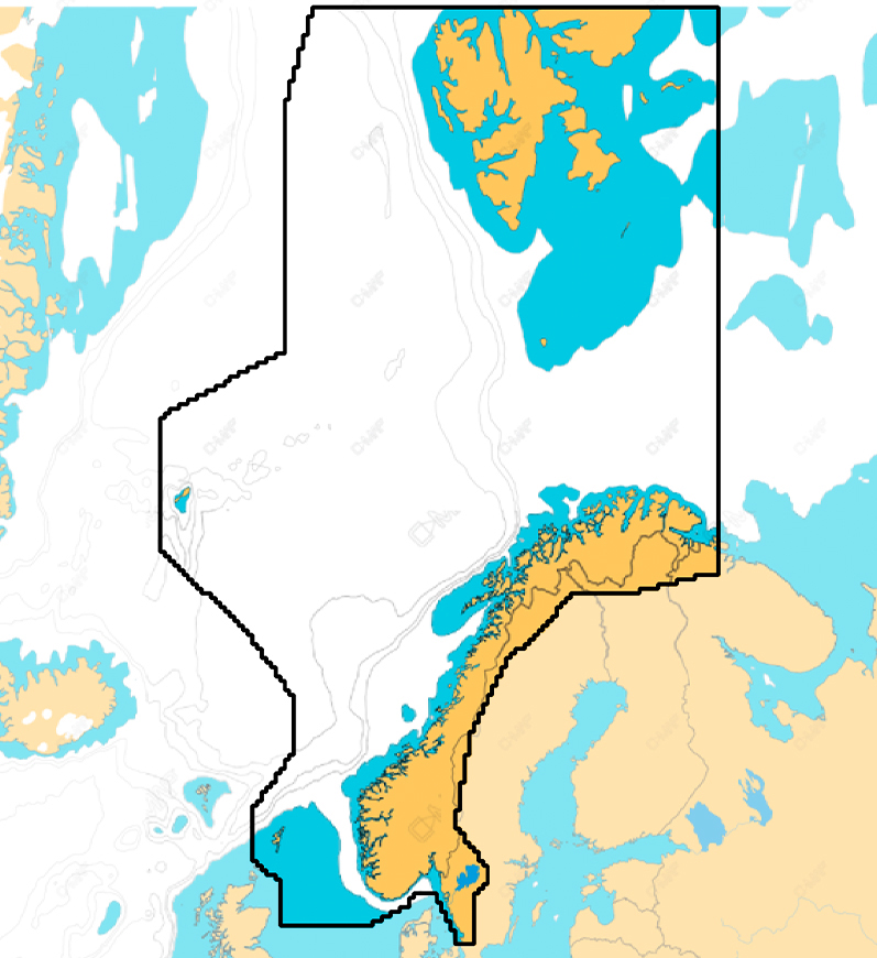 C-Map Reveal X - Norwegian Sea, North Sea and Skagerrak