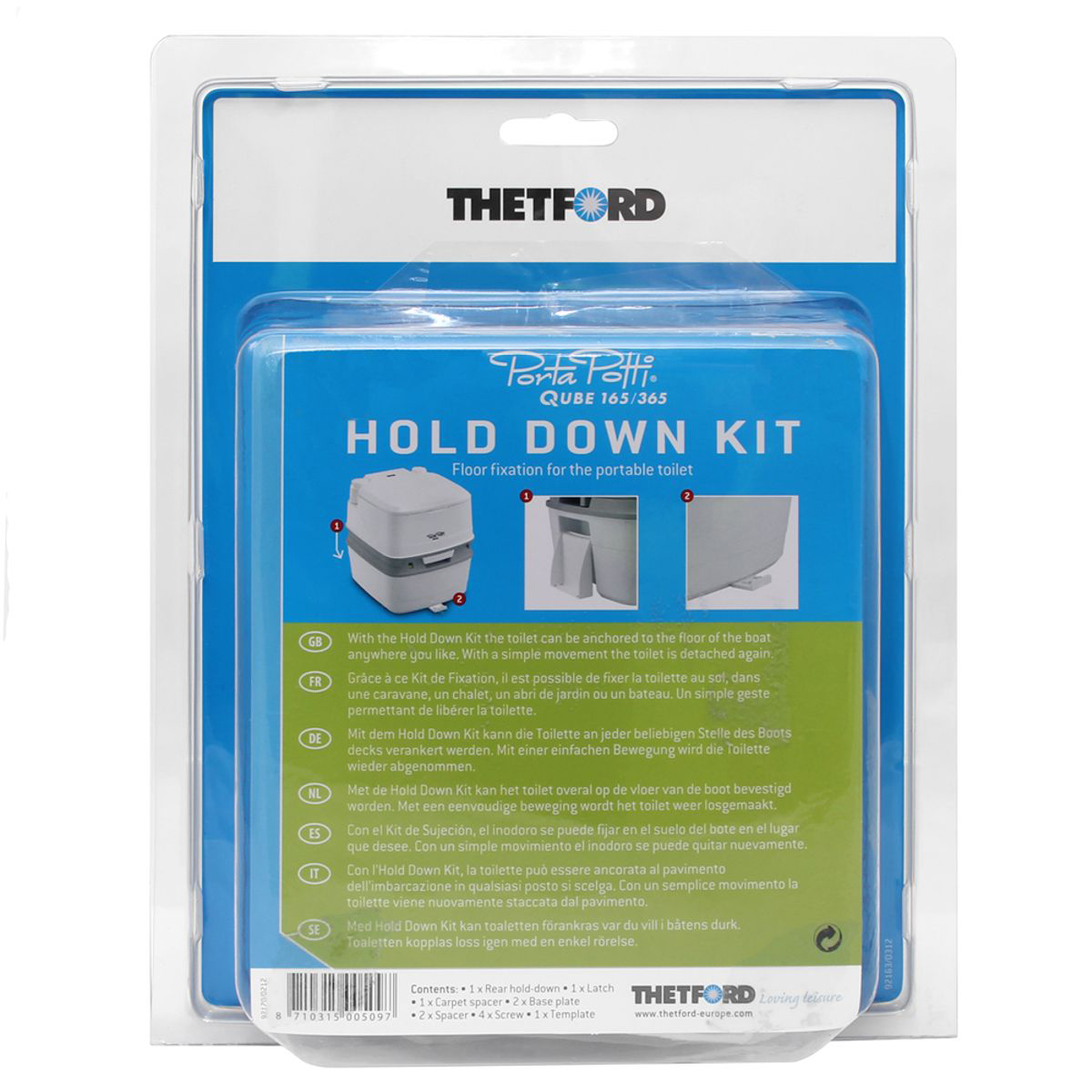 Thetford Hold Down Kit Gulvfeste Porta Potti Qube